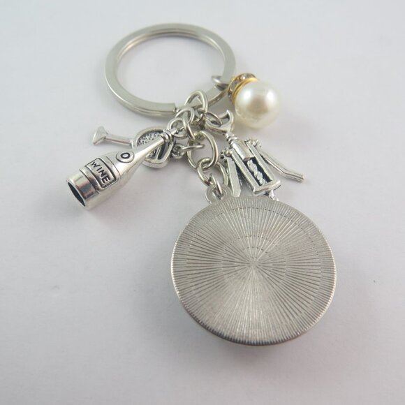 Wine Keychain Wine Lover Gift Wine Glass Charm Key Ring Purse Accessory Gift - Picture 4 of 4